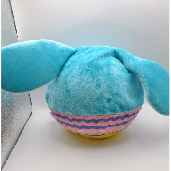 Eolo Lil' Biggie Bouncerz Easter Blue Bunny Inflatable Plush Toy BEAS002-BB 8" - Picture 5 of 10